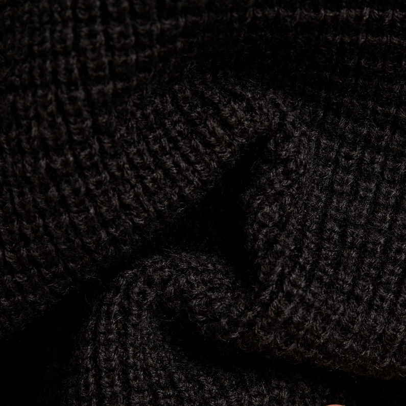G-Star RAW® Mixed Fabric Half Zip Knitted Pullover Schwarz