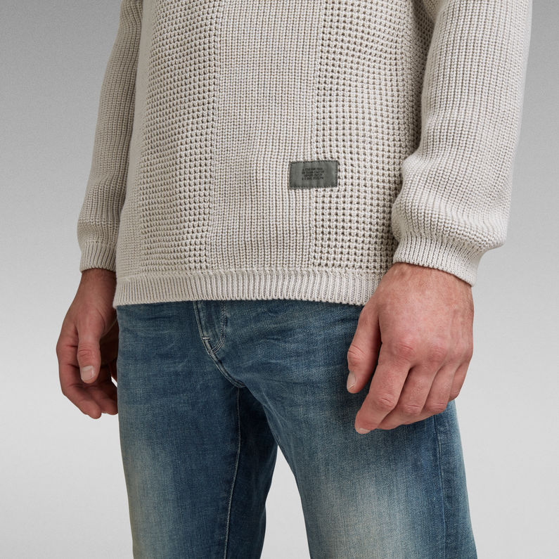 G-Star RAW® Structured Turtleneck Knitted Pullover Beige