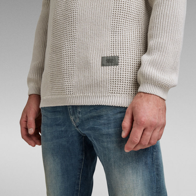 Structured Turtleneck Knitted Sweater | Beige | G-Star RAW® US