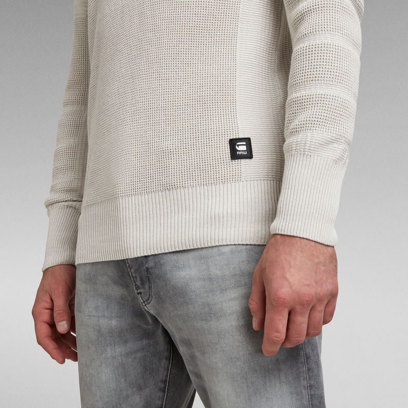 G-STAR® 3D Biker Knitted Sweater Beige