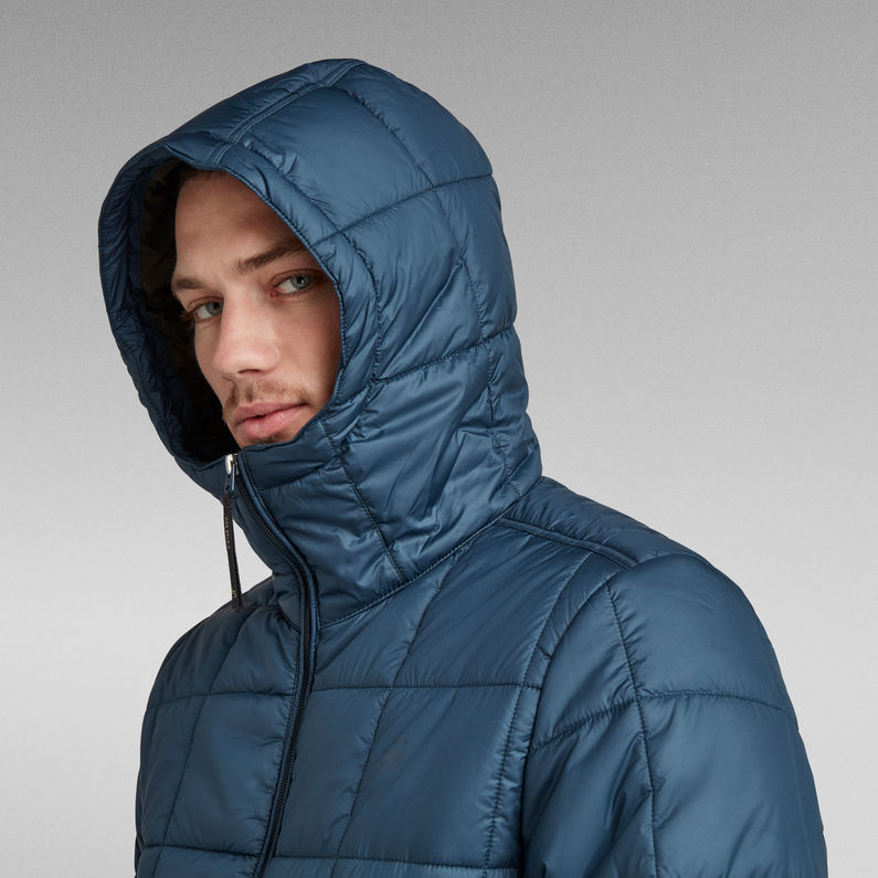 G-STAR® Meefic Square Quilted Hooded Jacket Dark blue