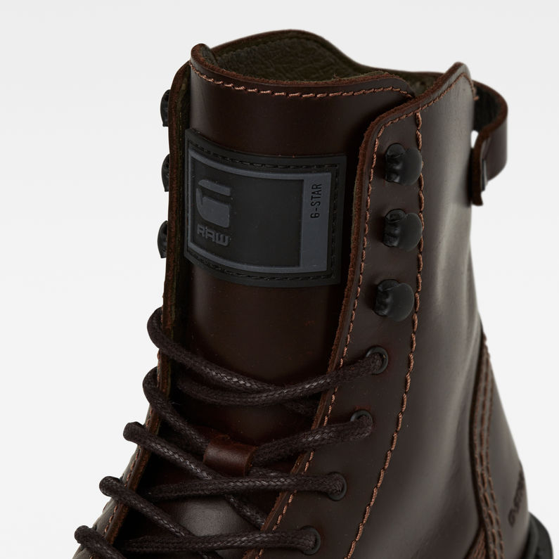 G-Star RAW® Bottines Roofer IV Mid Leather Rouge detail