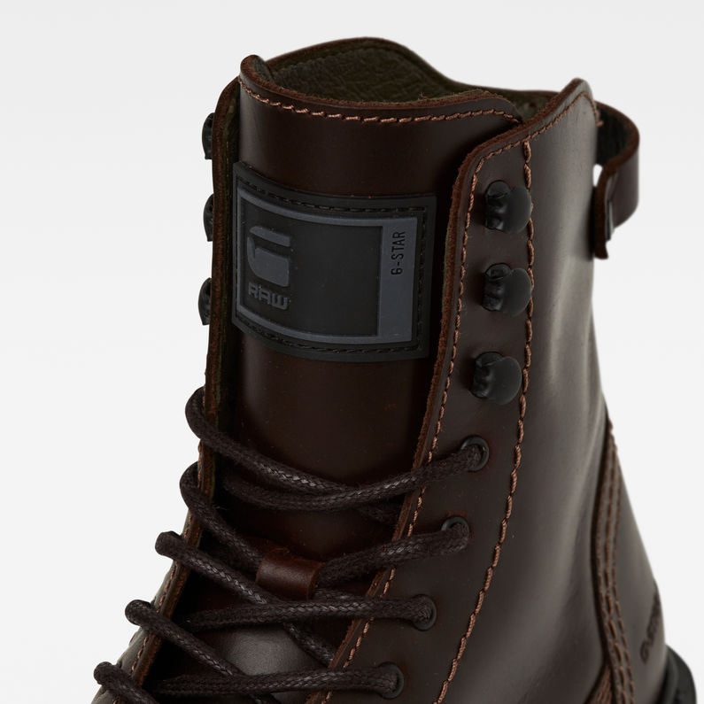 G-Star RAW® Roofer IV Mid Leather Boots Red detail