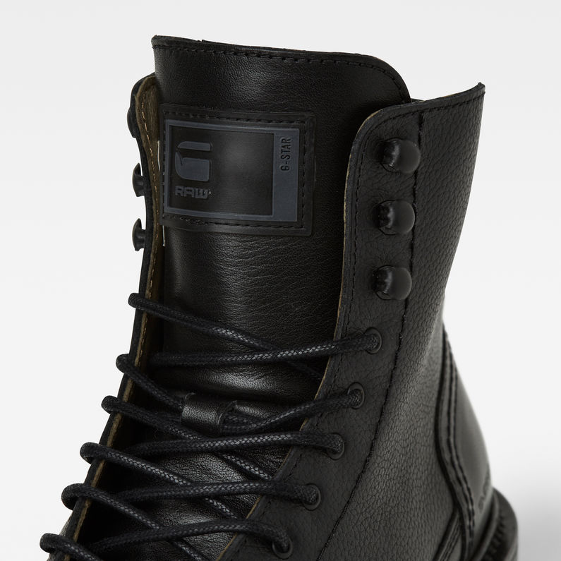 G-STAR® Roofer IV Mid Leather Boots Black detail