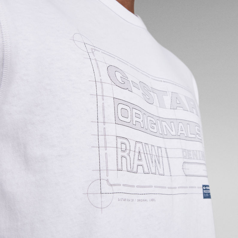 G-STAR® Originals Blueprint T-Shirt White