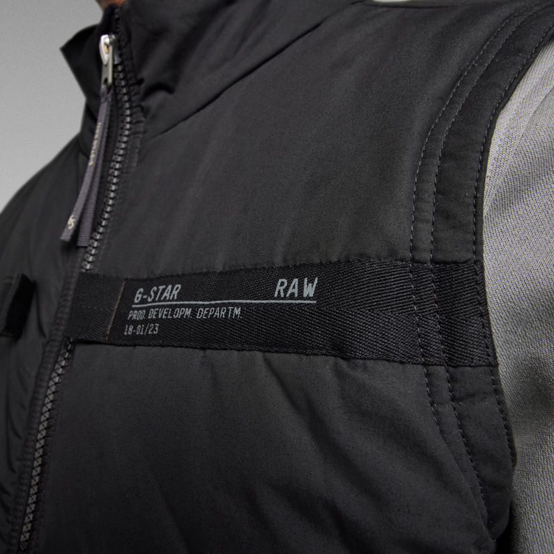 G-Star RAW® Veste sans manches Attac Tape Quilted Padded Noir