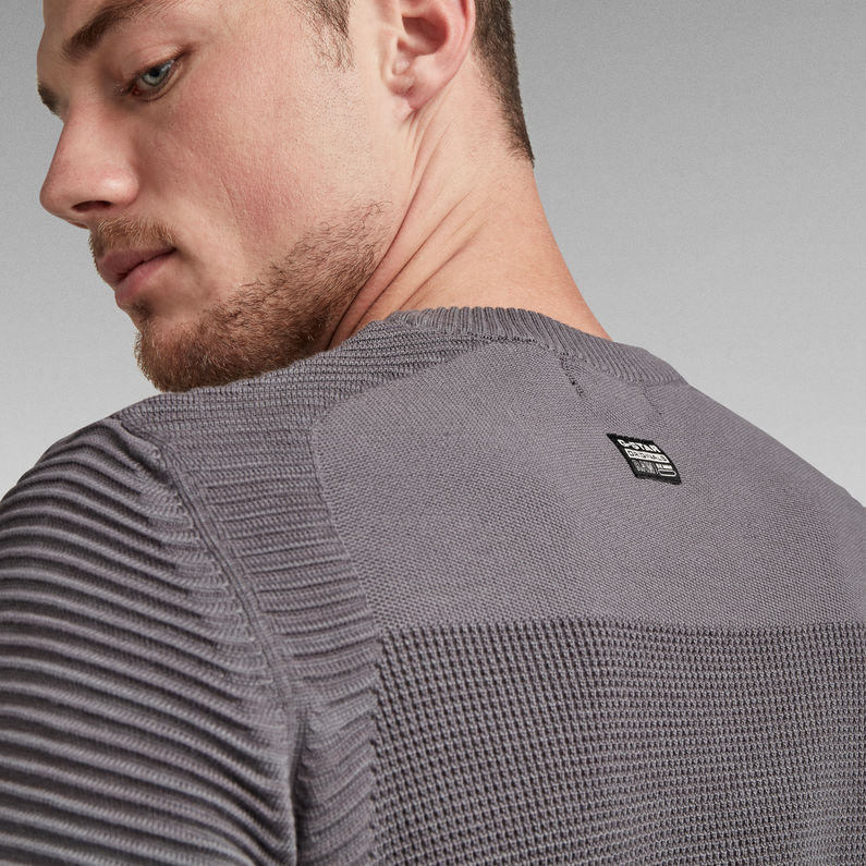 G-Star RAW® 3D Biker Knitted Pullover Grau