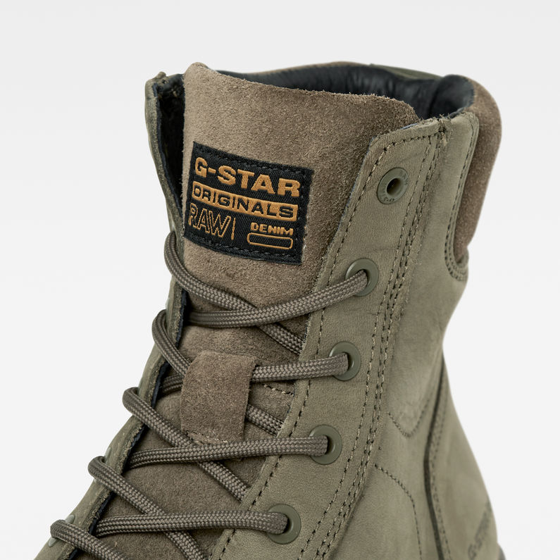 G-STAR® Noxer High Nubuck Boots Green detail