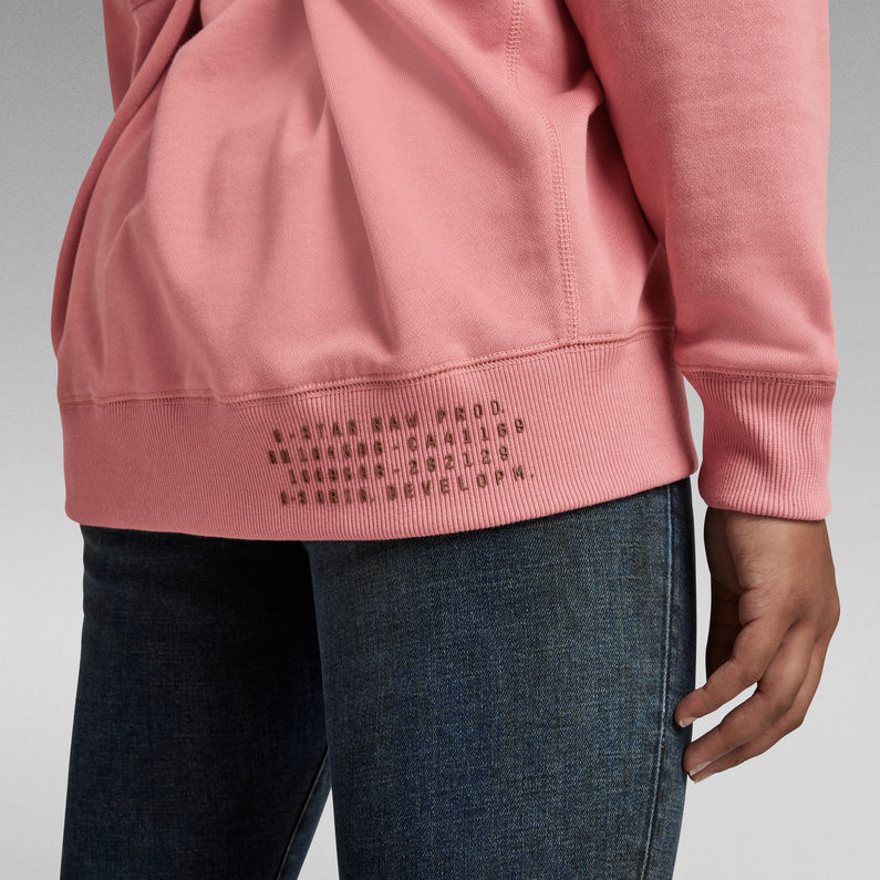 G-STAR® Graphic Back Snaps Hoodie Pink