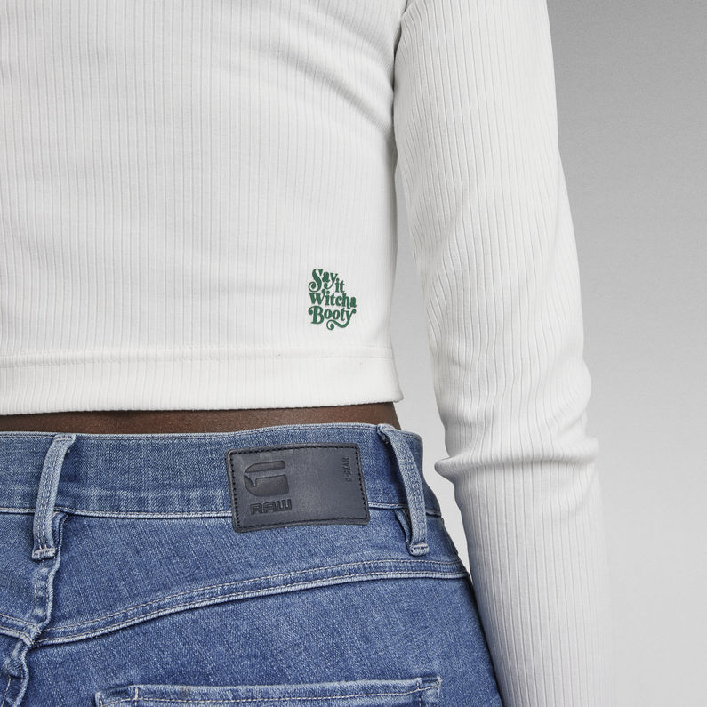 G-Star RAW® Foxy Cropped Slim Top White