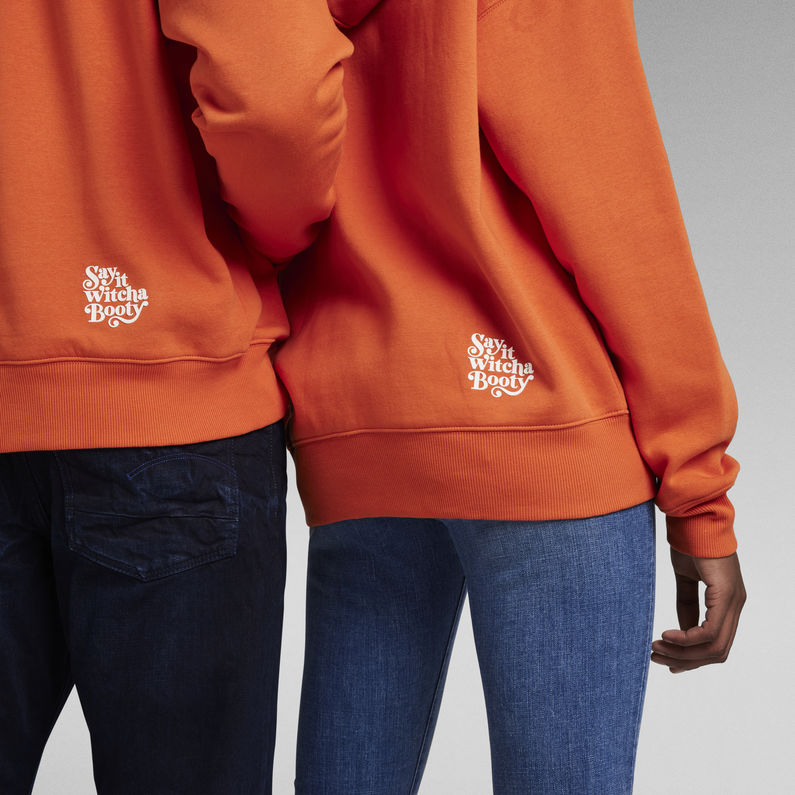 G-STAR® Unisex Foxy Chest Hoodie Orange