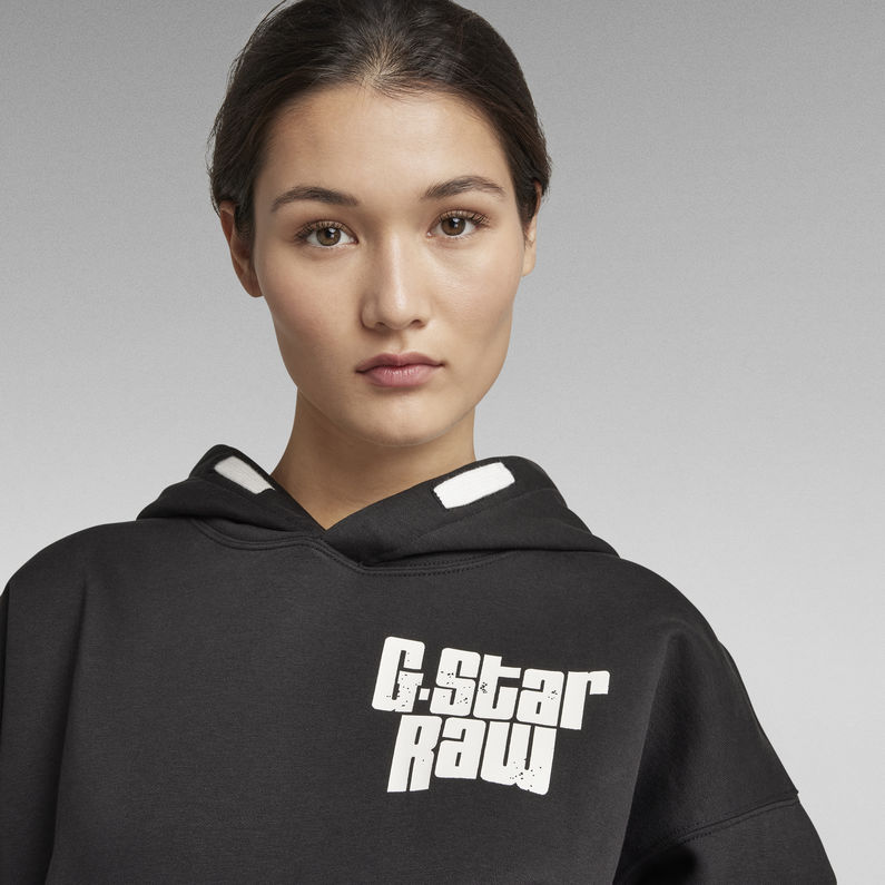 G-Star RAW® Unisex Radio Chest Hoodie ブラック