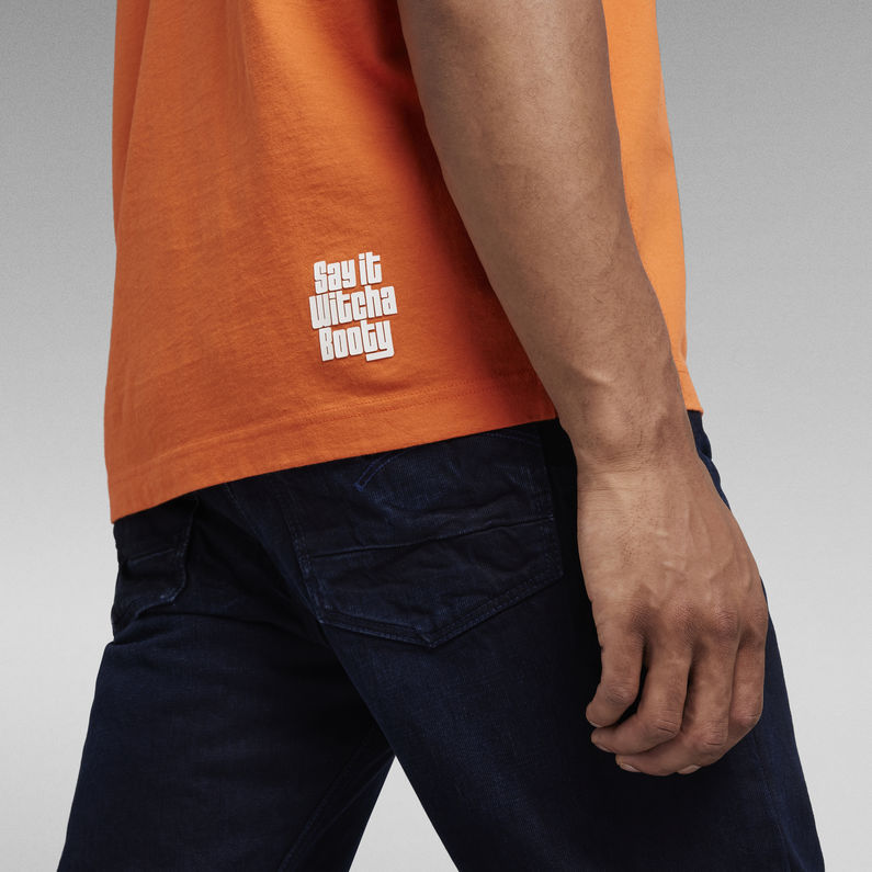 G-STAR® T-shirt Unisex Radio Chest Boxy Orange