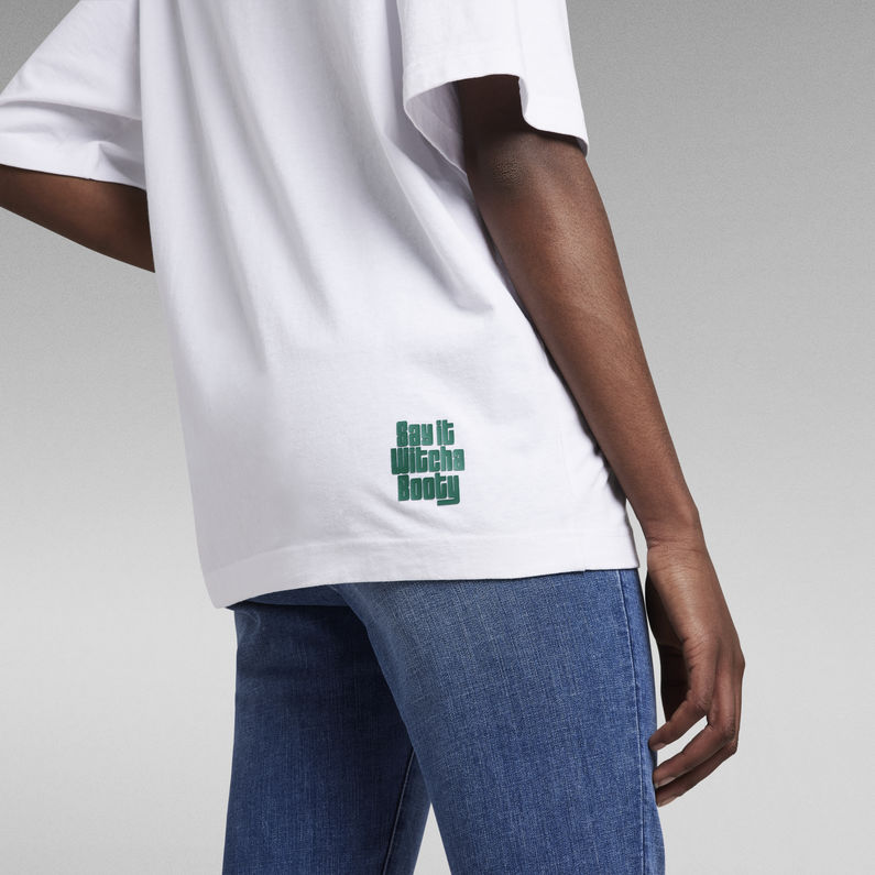 G-Star RAW® Unisex Flock Boxy T-Shirt White