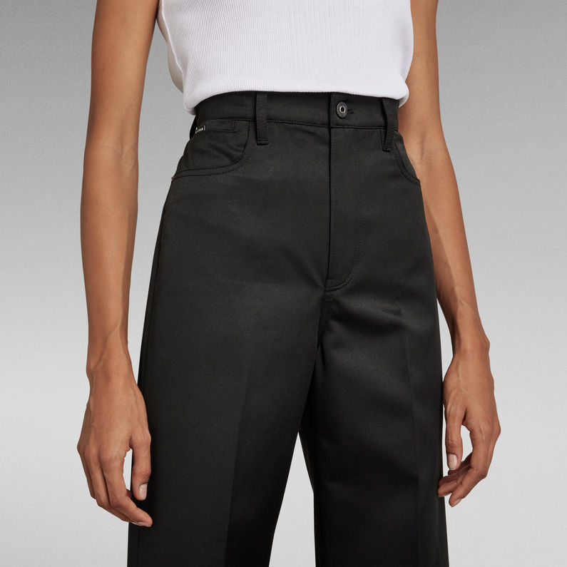 G-STAR® Deck Ultra High Wide Leg Broek Zwart