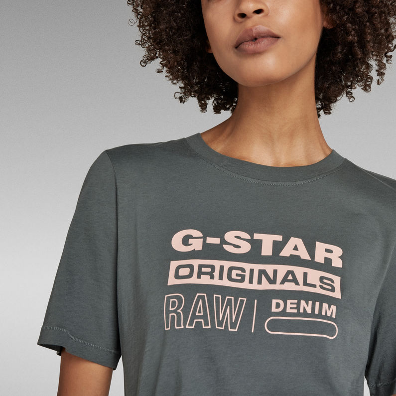 G-STAR® Camiseta Originals Label Regular Fit Gris