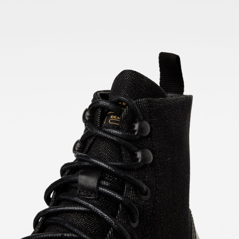 G-STAR® Vacum II High NTC Denim Stiefel Schwarz detail