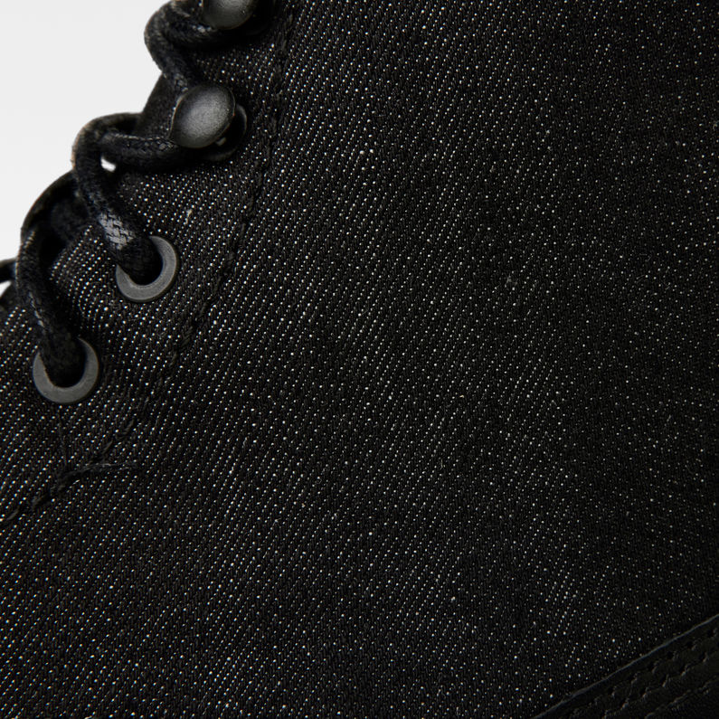 G-Star RAW® Vacum II High NTC Denim Boots Black fabric shot