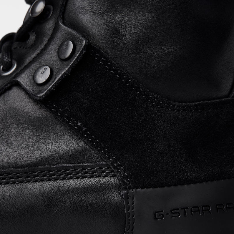 G-STAR® Patton VI Mid Suede Boots Black fabric shot