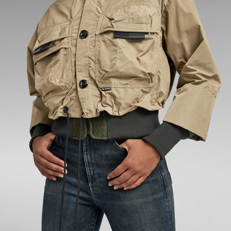 G-Star RAW® Cropped 2 In 1 Jacket Brown