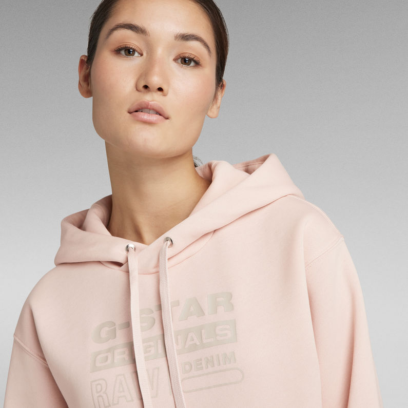 G-STAR® Premium Core Originals Logo Hoodie Pink