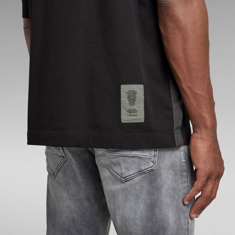 G-Star RAW® T-shirt Side Tape Loose Noir