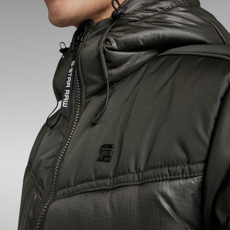 G-STAR® Gewatteerd Puffer Jack Met Capuchon Grijs