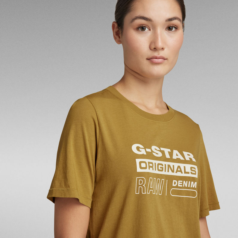 G-Star RAW® Originals Label Regular Fit Tee Green
