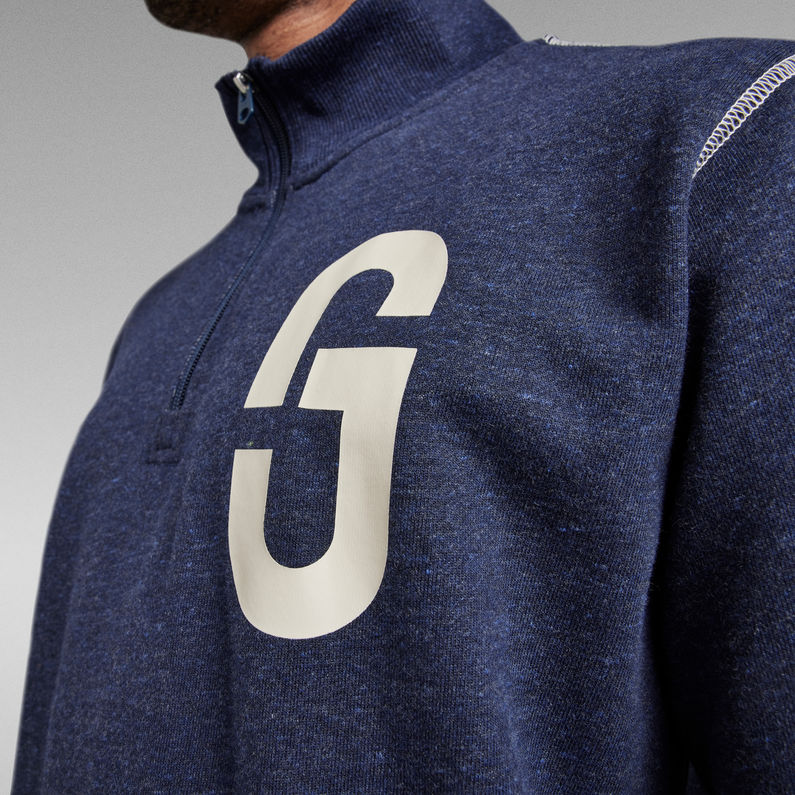 G-Star RAW® Sweater GS Logo Met Korte Rits Meerkleurig