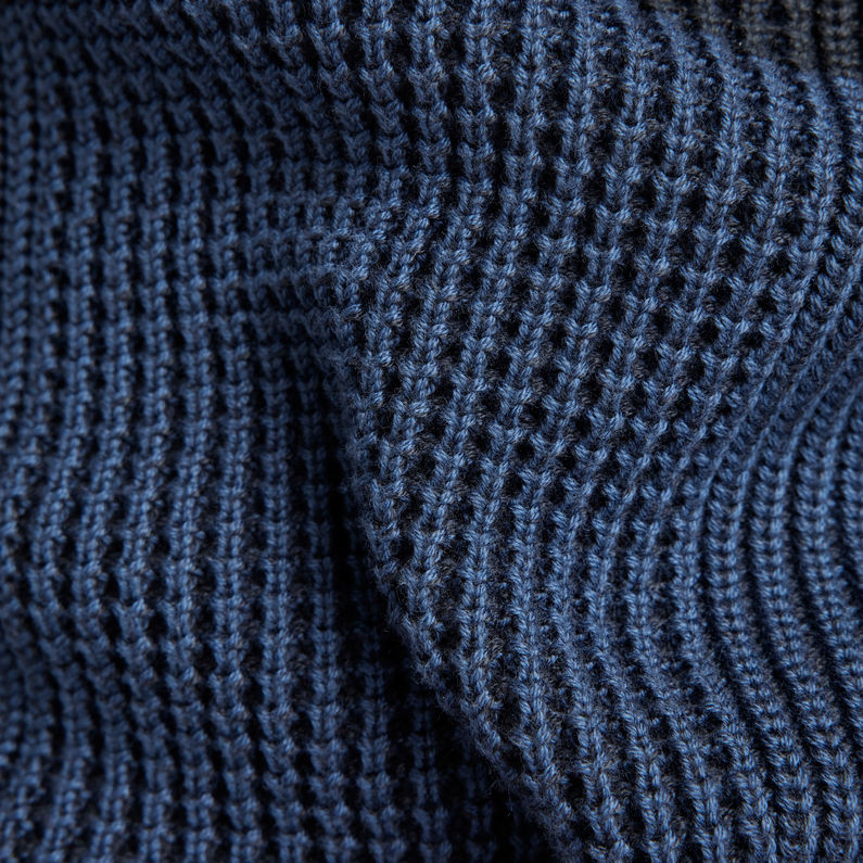 G-STAR® GS Structured Half Zip Knitted Sweater Dark blue