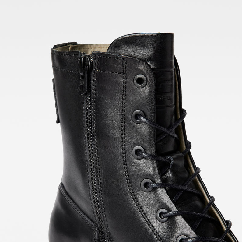 G-Star RAW® Kafey High Lace Leather Boots Zwart detail