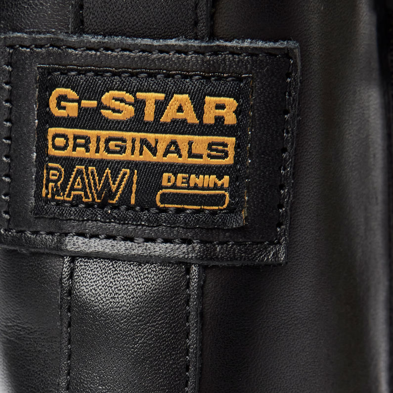 G-Star RAW® Bottines Kafey High Lace Leather Noir fabric shot
