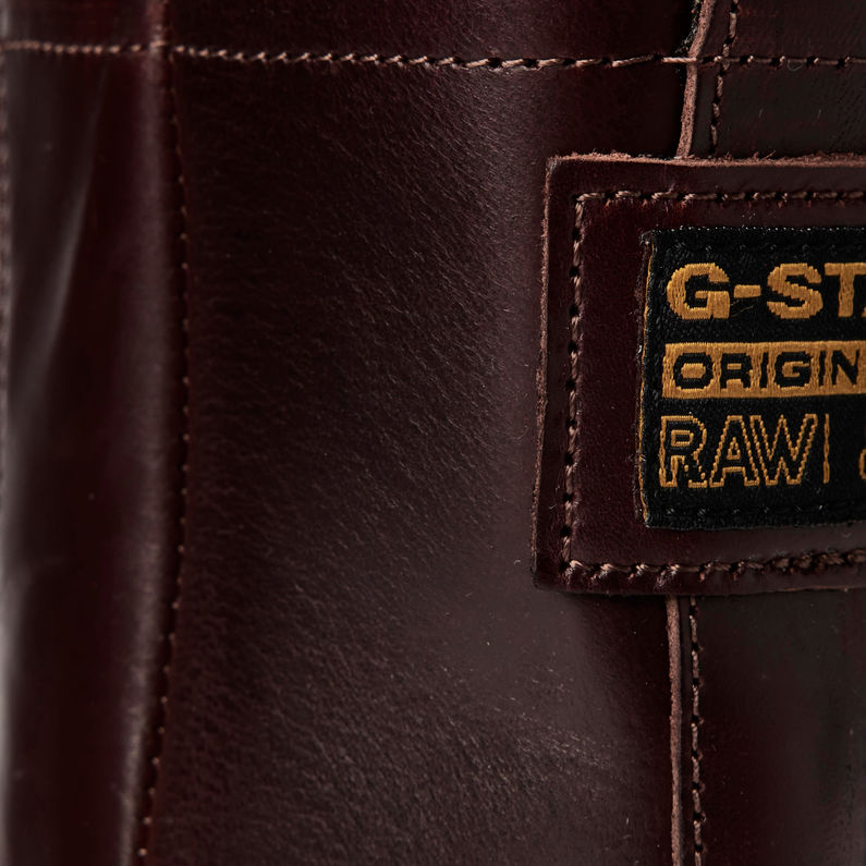 G-STAR® Kafey High Lace Leather Stiefel Rot fabric shot