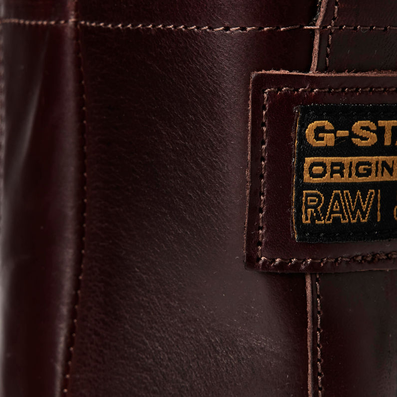 G-Star RAW® Botas Kafey High Lace Leather Rojo fabric shot