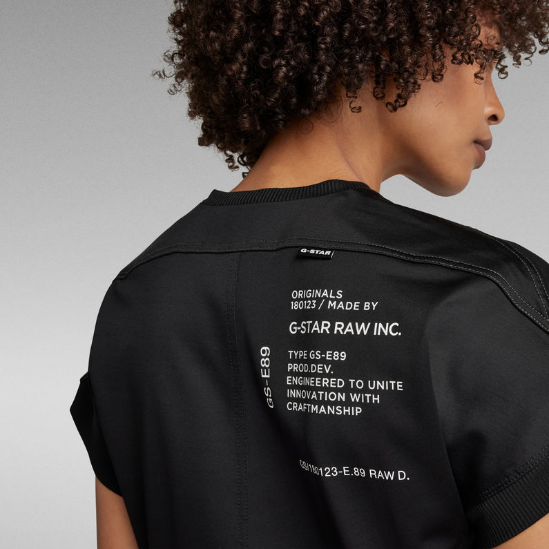 G-STAR® Button Text Jumpsuit Zwart