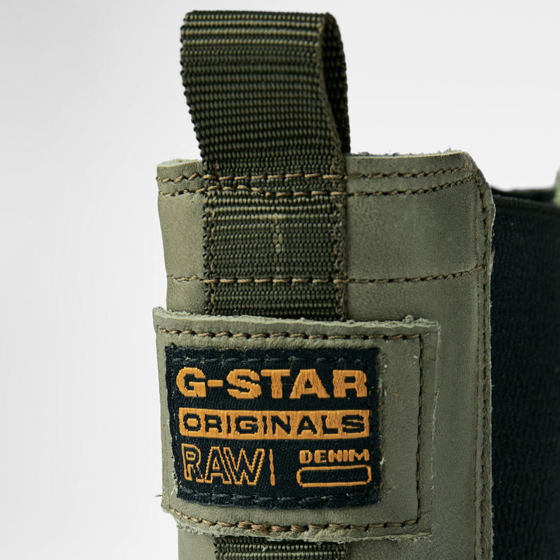 G-STAR® Kafey Chelsea Leather Boots Green detail