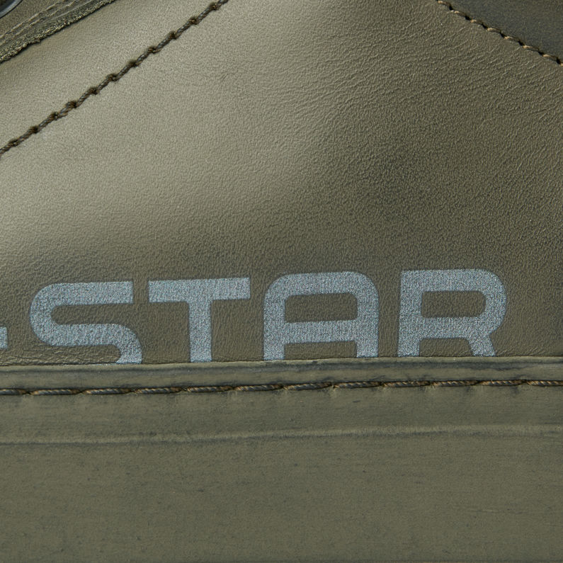 G-Star RAW® Loam Worn Tonal Sneakers Green fabric shot