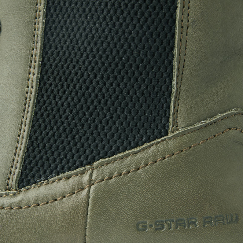 G-STAR® Kafey Chelsea Leather Boots Green fabric shot