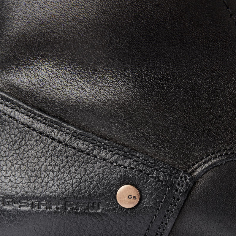 G-Star RAW® Bottines Vacum II High NTC Leather Noir fabric shot