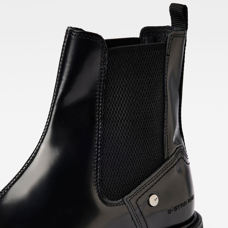G-Star RAW® Vacum Chelsea Box Leather Boots Zwart detail