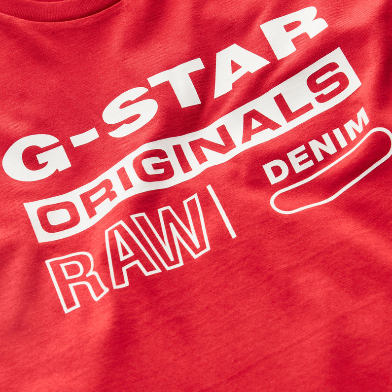 g-star-raw-t-shirt-enfant-originals-rouge