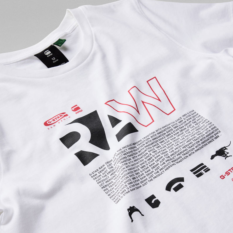 G-Star RAW® Print T-Shirt Weiß