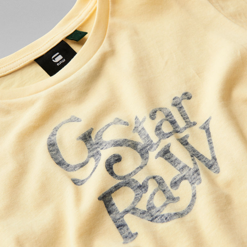 g-star-raw-t-shirt-enfant-knotted-jaune