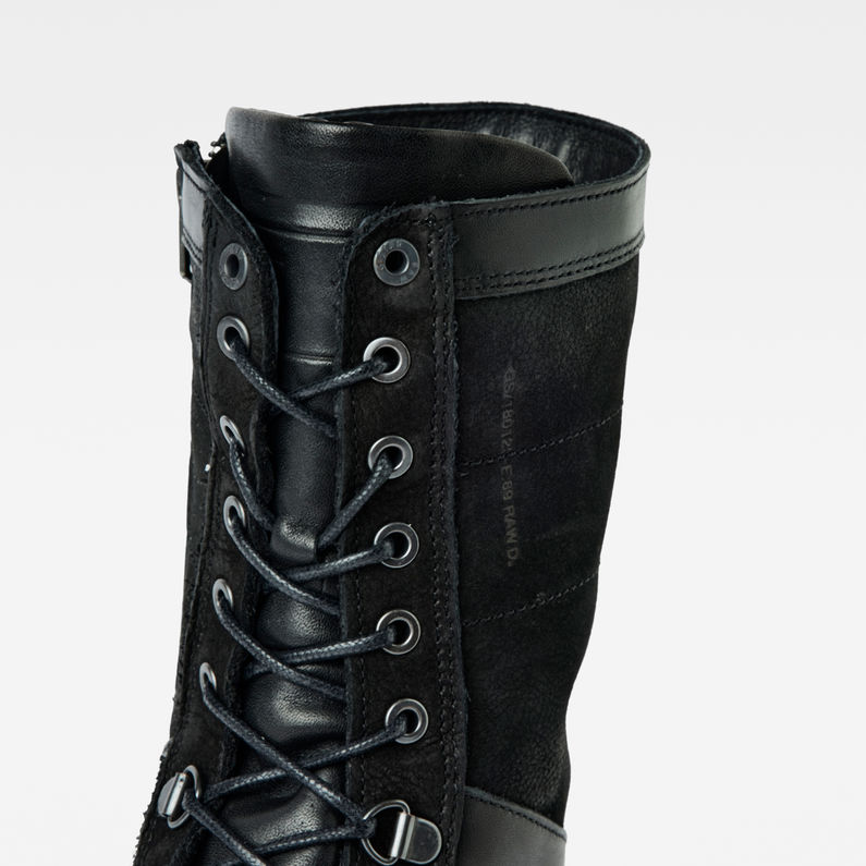 G-STAR® Kafey High JS Lace Leather Boots Black detail