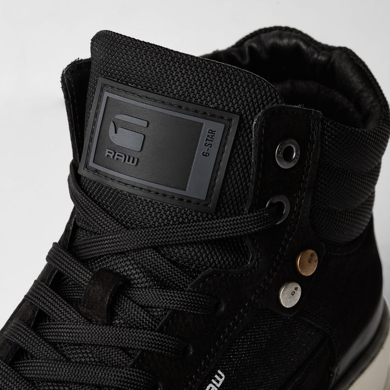 G-Star RAW® Ravond Mid Denim Sneakers Zwart detail