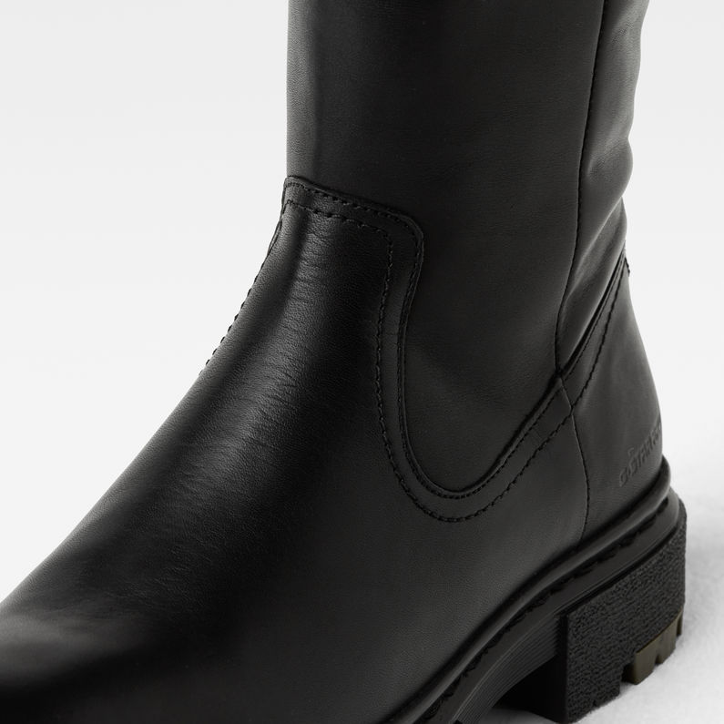 G-Star RAW® Kafey High Leather Stiefel Schwarz detail
