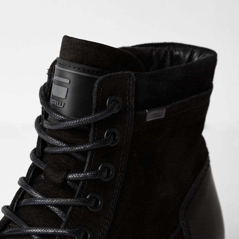 G-STAR® Cormac Mid Nubuck Boots Black detail