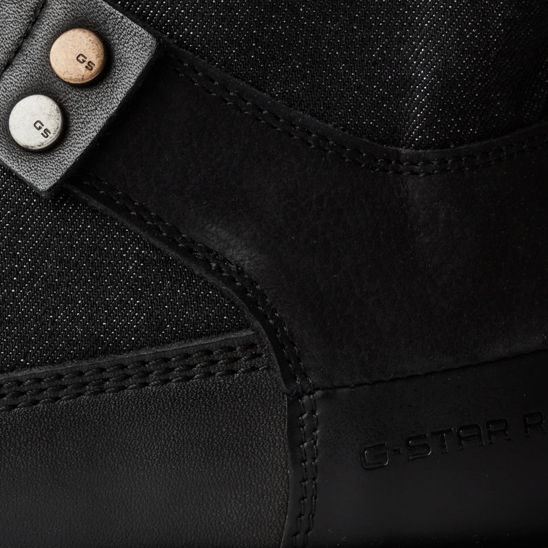 G-Star RAW® Patton VI High Denim Boots Black fabric shot