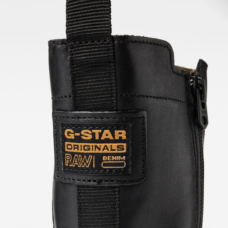 G-STAR® Kafey High Chelsea Leather Stiefel Schwarz detail