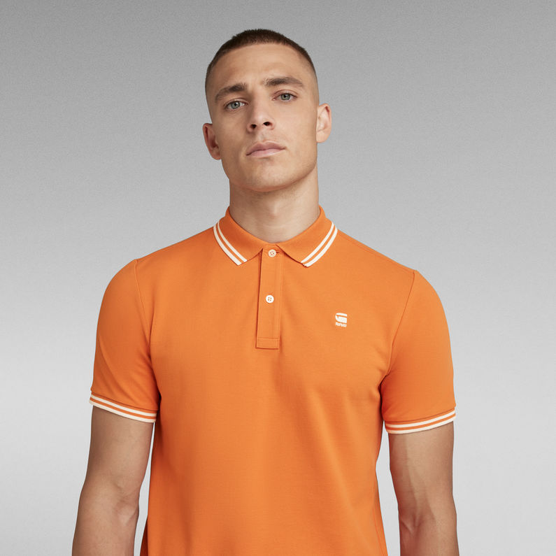 G-STAR® Dunda Slim Stripe Polo Orange